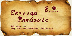 Berisav Marković vizit kartica